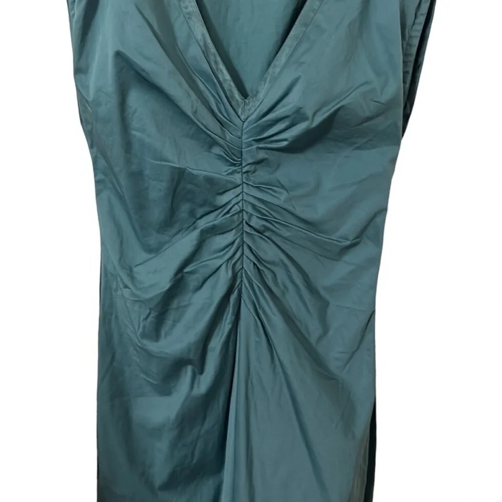 Ted Baker London Women's Aqua Sleeveless Rushed Center Midi Dress Size‎ 1